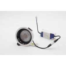 Нүдэн гэрэл 3 өнгөөр асдаг хар дотортой цагаан гэрэл 10w 10см