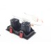 Нүдэн гэрэл Дөрвөлжин тортой хар хоёртой гэрэл 12w x 2 17x8,5см