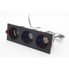 Нүдэн гэрэл Дөрвөлжин хар гуравтай гэрэл 12w x 3 25x9см